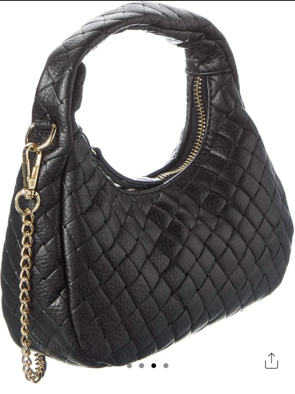 Persaman New York Chloe Bag Black Quilted Shoulder Bag with Chain Strap